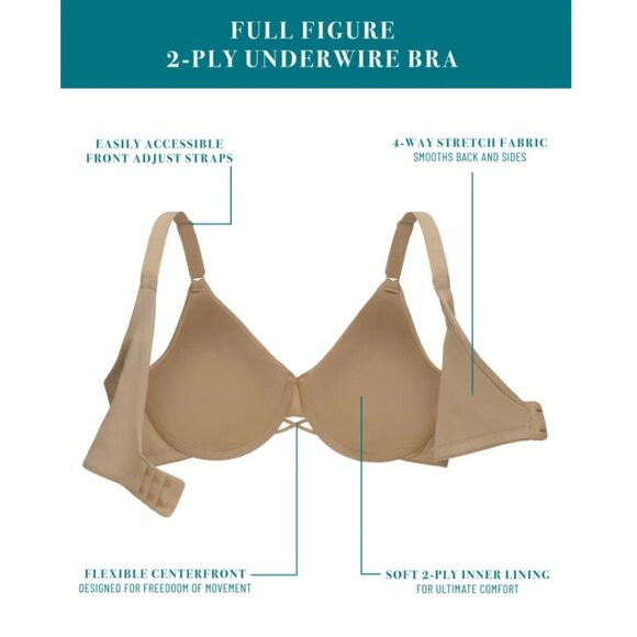 NWT Vanity Fair Radiant Collection Women's Underwire Bra - Full Coverage Support - Picture 6 of 6
